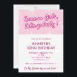 Invitation 32 anniversaire d'invitation pour son rétro jolie<br><div class="desc">32 anniversaire d'invitation pour son rétro jolie rose</div>