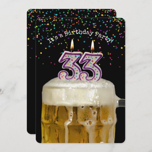 Invitation 33e anniversaire fête de la bière (Devant / Derrière)