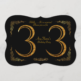 Invitation 33ème, fête d'anniversaire 33ème, grand Gatsby, no