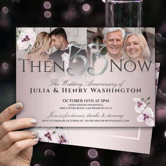 Invitation 33rd Anniversary Soft Blush Orchid