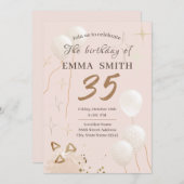 Invitation 35 ans anniversaire (Devant / Derrière)