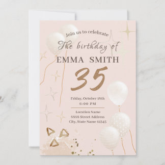 Invitation 35 ans anniversaire