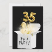 Invitation 35e anniversaire Ballons d'or en boîte blanche (Devant)