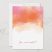 Invitation 35e Anniversaire de Mariage Corail Rose Aquarelle (Dos)