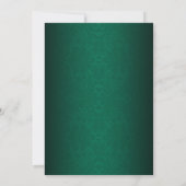 Invitation 35e anniversaire de mariage - Damassé or vert (Dos)