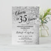 Invitation 35e anniversaire du Mariage Argent (Debout devant)