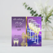 Invitation 35e anniversaire fête Elegant Purple Go (Debout devant)