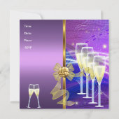 Invitation 35e anniversaire fête Elegant Purple Go (Dos)