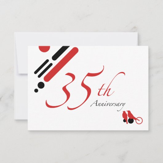 Invitation 35e anniversaire (mod birds) (Devant)