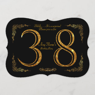 Invitation 38ème, fête d'anniversaire 38ème, grand Gatsby, no