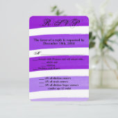 Invitation 3,5 x 5 R.S.V.P. Card Ombre Stripe Purple Line (Debout devant)