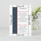 Invitation 3,5 x 7 Directions Avion Vol Bl (Debout devant)