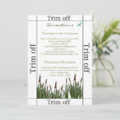 Invitation 3,5 x 7 Directions Cattail/Dragonfly i (Debout devant)