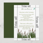 Invitation 3,5 x 7 Directions Cattail/Dragonfly i (Devant / Derrière)