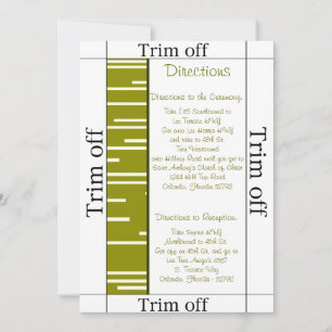 Invitation 3,5 x 7 Directions Green Pear Fruit St