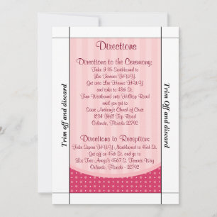 Invitation 3,5 x 7 Directions Inséparables Pink Str