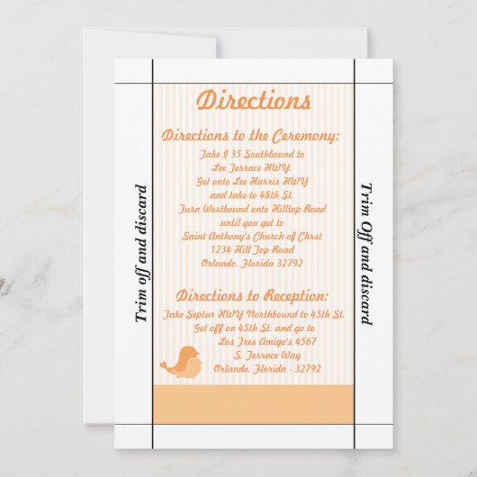 Invitation 3,5 x 7 Directions Inséparables Pink Str (Devant)