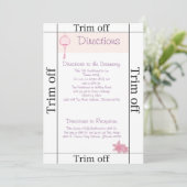 Invitation 3,5 x 7 Directions Lanterne rose violet (Debout devant)