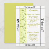 Invitation 3,5 x 7 Directions Lime Green Pear Swi (Devant / Derrière)