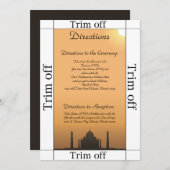 Invitation 3,5 x 7 Directions Taj Mahal Coucher De Soleil Ou (Devant / Derrière)