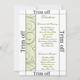 Invitation 3,5 x 7 Directions Vertes Pommes Fissures