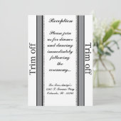 Invitation 3,5 x 7 Réception Black Olive Grey Str (Debout devant)