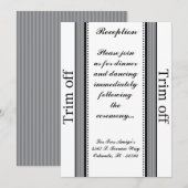 Invitation 3,5 x 7 Réception Black Olive Grey Str (Devant / Derrière)