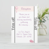 Invitation 3,5 x 7 Réception Lanterne rose violet/ (Debout devant)