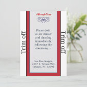 Invitation 3,5 x 7 Réception White Dove Red Blue (Debout devant)