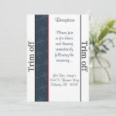 Invitation 3,5 x 7 Vol d'avion de réception Blu (Debout devant)