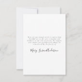 Invitation 3,5x5 Merci funéraire photo simple (Dos)