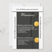 Invitation 3.5x6 Directions Card ARMÉE ROBE VERTS UNIFORME (Devant)