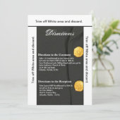 Invitation 3.5x6 Directions Card ARMÉE ROBE VERTS UNIFORME (Debout devant)