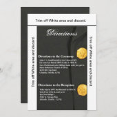 Invitation 3.5x6 Directions Card ARMÉE ROBE VERTS UNIFORME (Devant / Derrière)