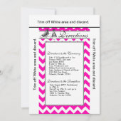 Invitation 3.5x6 Directions Card Baskets adolescents Chevron (Devant)