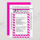 Invitation 3.5x6 Directions Card Baskets adolescents Chevron (Devant / Derrière)