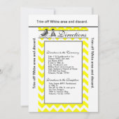 Invitation 3.5x6 Directions Card Baskets adolescents Chevron (Devant)