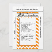 Invitation 3.5x6 Directions Card Baskets adolescents Chevron (Devant)