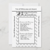 Invitation 3.5x6 Directions Card Baskets adolescents Chevron (Devant)