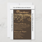 Invitation 3.5x6 Directions Card Gold Foil Automne Arbre d'au (Devant)