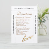 Invitation 3.5x6 Directions Card Gold Foil Parties scintillan (Debout devant)