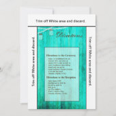 Invitation 3.5x6 Directions Card Mason Jar String Lights Wood (Devant)