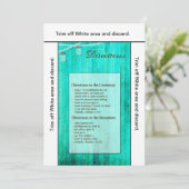 Invitation 3.5x6 Directions Card Mason Jar String Lights Wood (Debout devant)