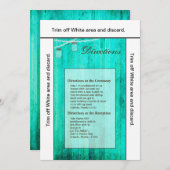 Invitation 3.5x6 Directions Card Mason Jar String Lights Wood (Devant / Derrière)