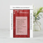 Invitation 3.5x6 Directions Card Mason Jar String Lights Wood (Debout devant)