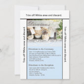 Invitation 3.5x6 Directions Card Plage Mer Mason Jars Océan (Devant)
