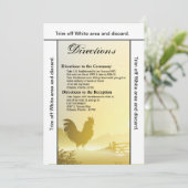 Invitation 3.5x6 Directions Card Sunny Morning Farm Pays R (Debout devant)