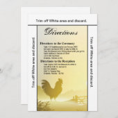 Invitation 3.5x6 Directions Card Sunny Morning Farm Pays R (Devant / Derrière)