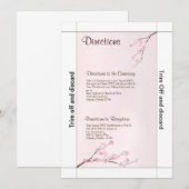 Invitation 3,5x7 Directions Fleur de cerisier rose (Devant / Derrière)