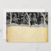 Invitation 3 Arbres Dorés sur Élégance Métallique Or et Noir (Dos)